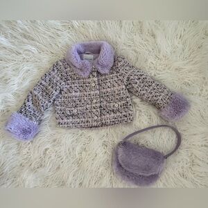 Janie and Jack Purple Jacket Cozy Winter Essential